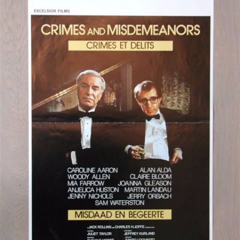 'Crimes and misdemeanors' Belgian affichette